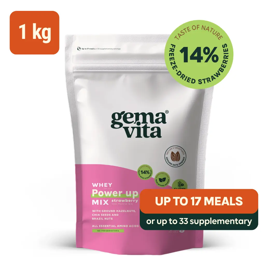 Cow Whey Strawberry - High Protein Meal, 1 kg - Image 1