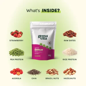Vegan Strawberry - High Protein Meal, 1 kg - Thumbnail Image 6